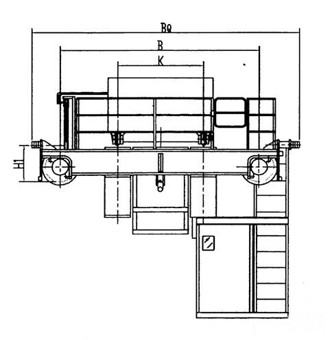 QD型5~50／10噸吊鉤橋式起重機(jī)結(jié)構(gòu)圖2