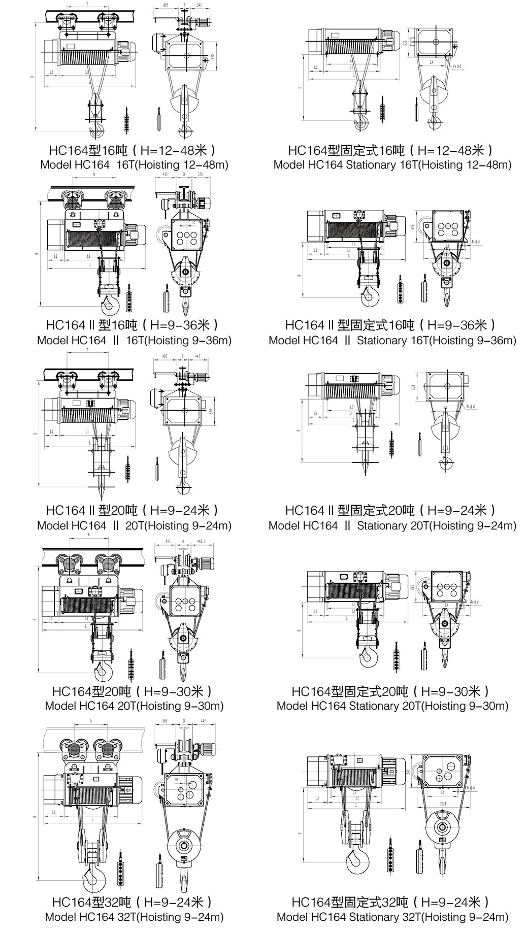 16-32噸HC型大噸位鋼絲繩電動葫蘆結(jié)構(gòu)圖